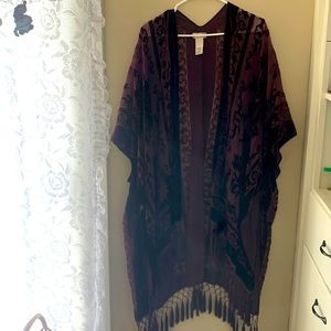 Free People Velvet kimono